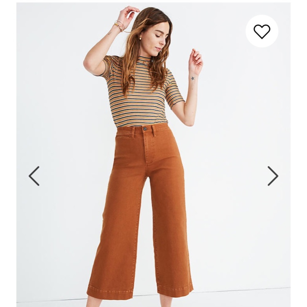 Madewell Emmett wide leg crop pants